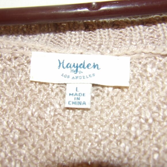 Hayden Los Angeles Tribal/Aztec Pattern Fringed Sweater Sz L - Picture 5 of 6